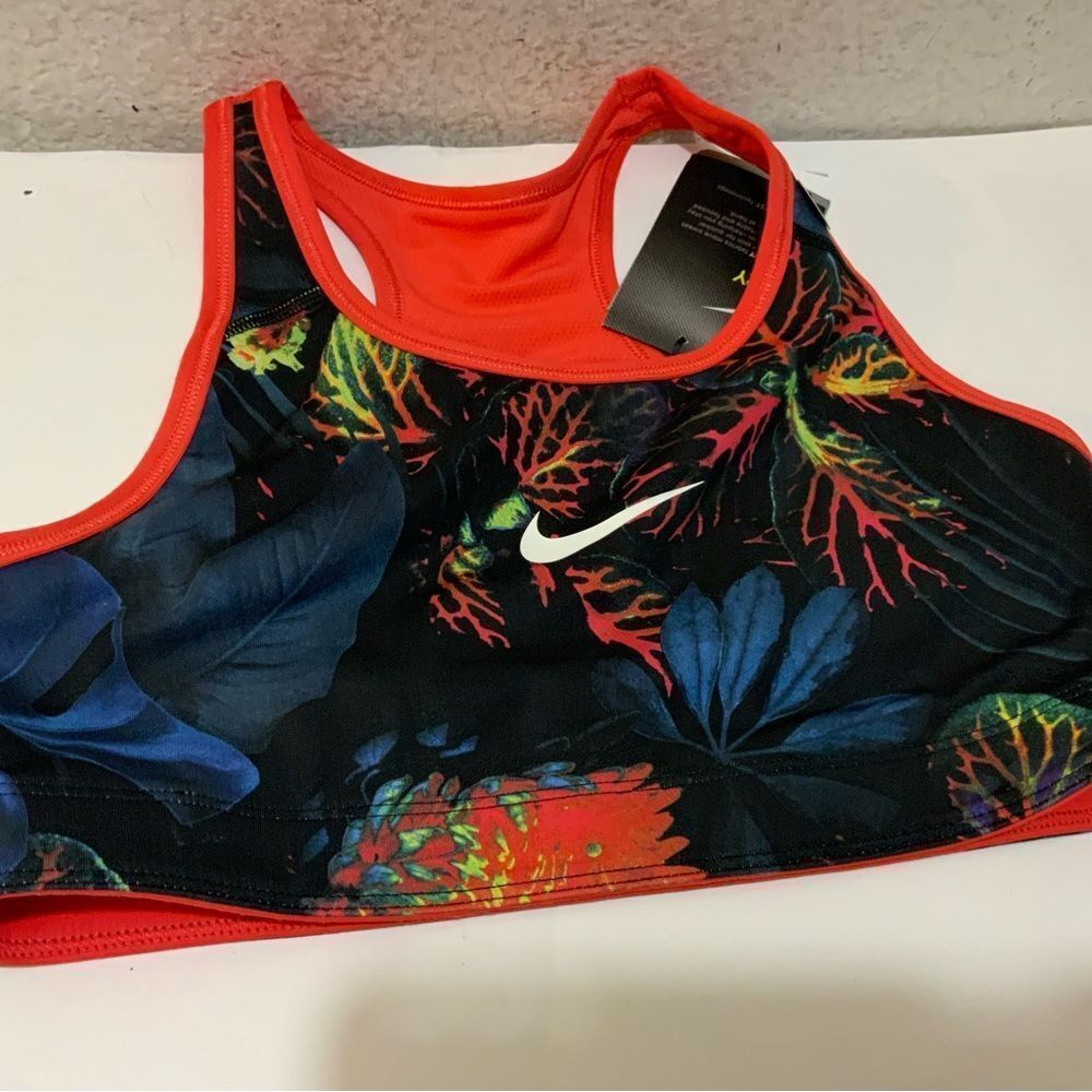 Nike Dri Fit tropical Print Performance Sports Bra Girls size XL - Picture 2 of 6